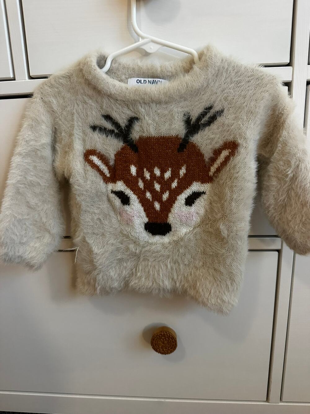 Old Navy Baby Size 3-6 Months Cozy Reindeer Sweater